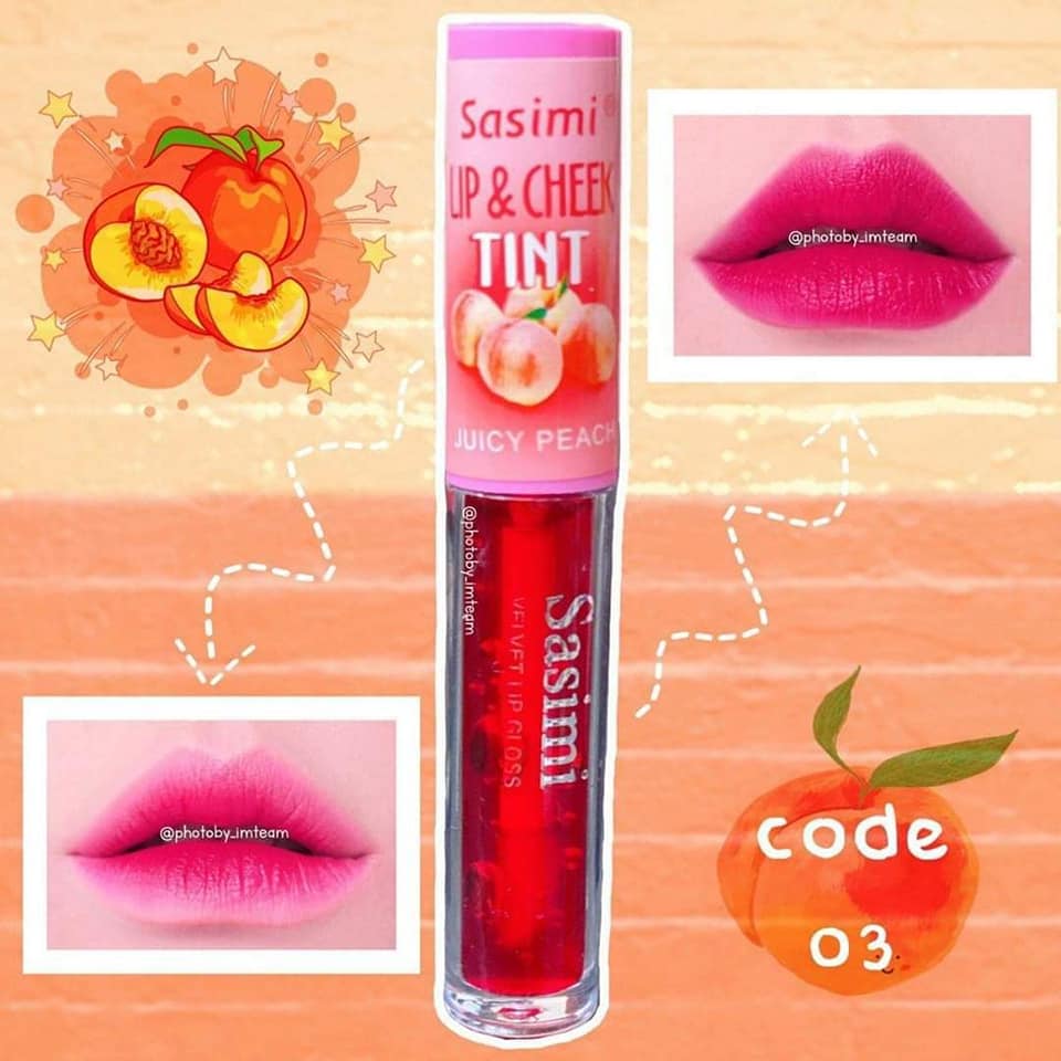 Son tint trái đào Sasimi lip & cheek 2in1