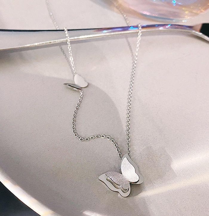 Dây chuyền nữ đẹp bướm nổi 3D titanium cao cấp D29