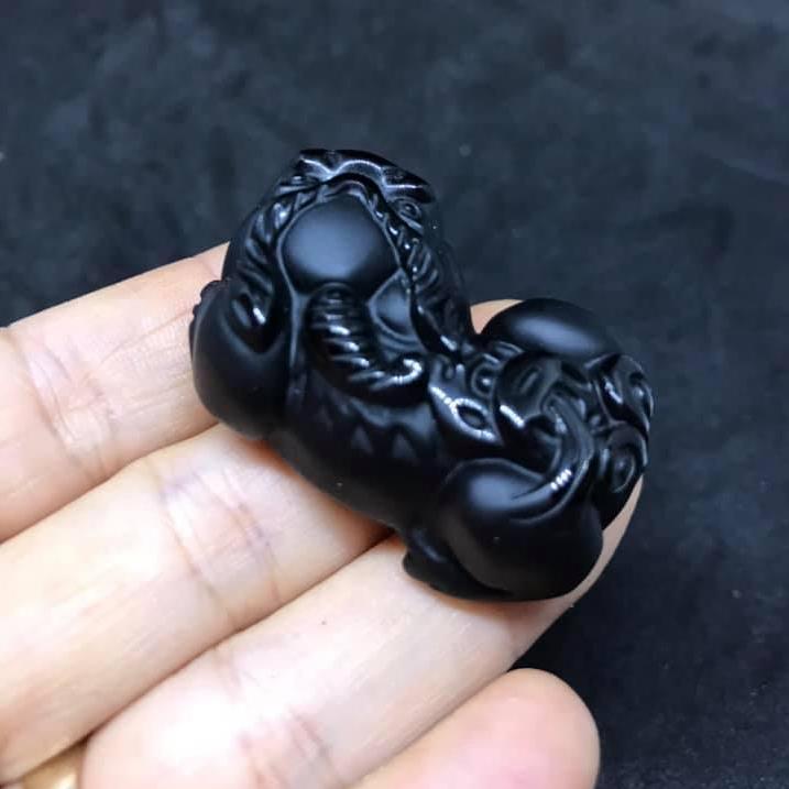 [HCM]TỲ HƯU ĐÁ NÚI LỬA OBSIDIAN - HÀNG VIP- TẶNG KÈM DÂY ĐEO