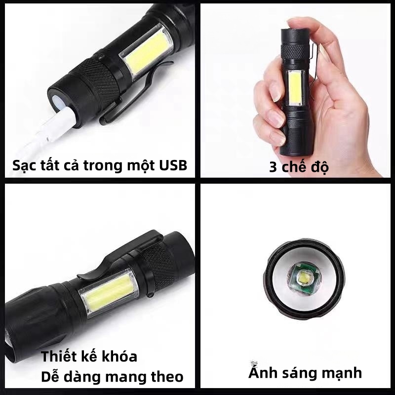 Đèn Pin mini Siêu Sáng Cao Cấp Có Zoom