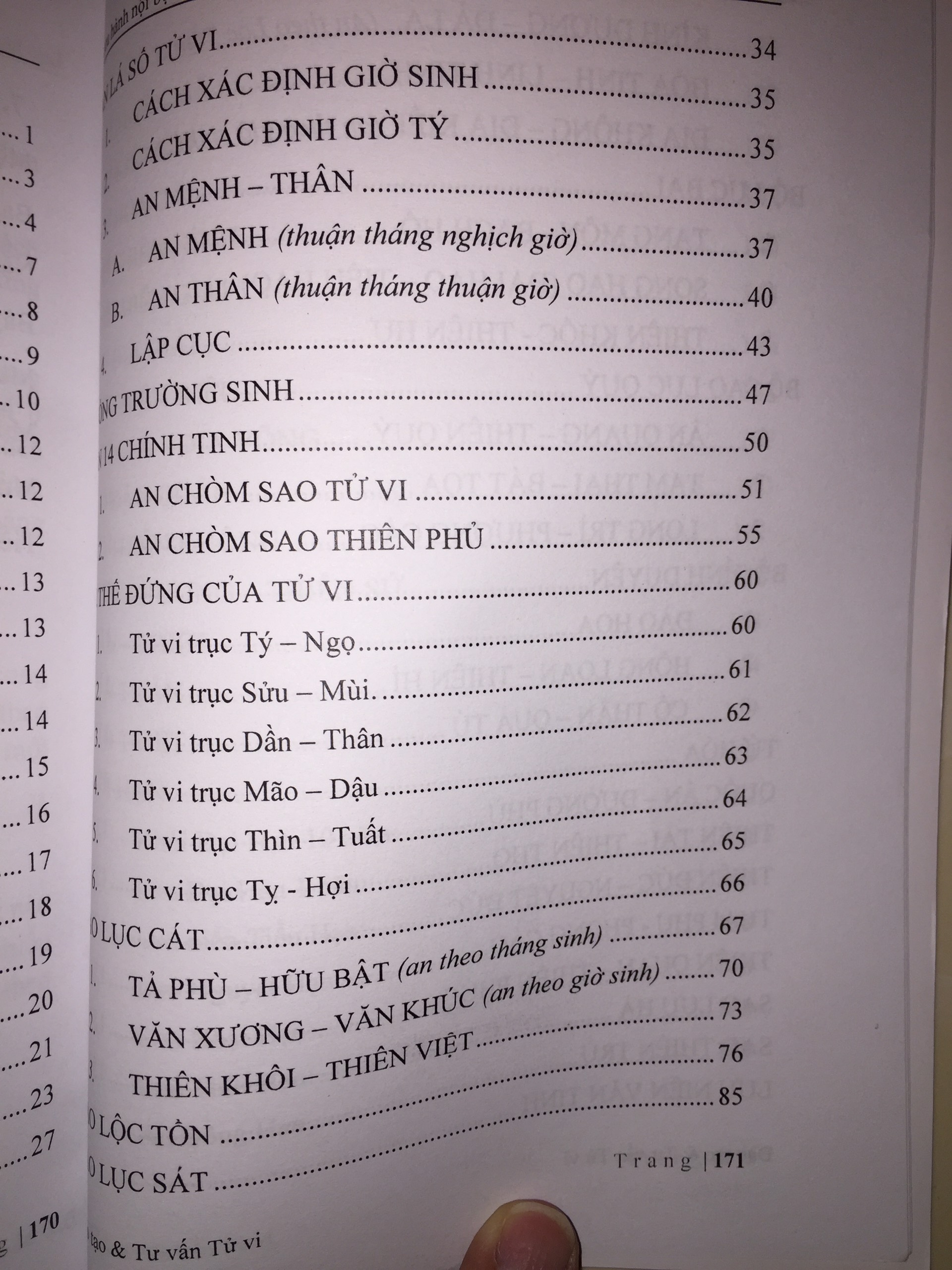 Sách An Sao Tử Vi