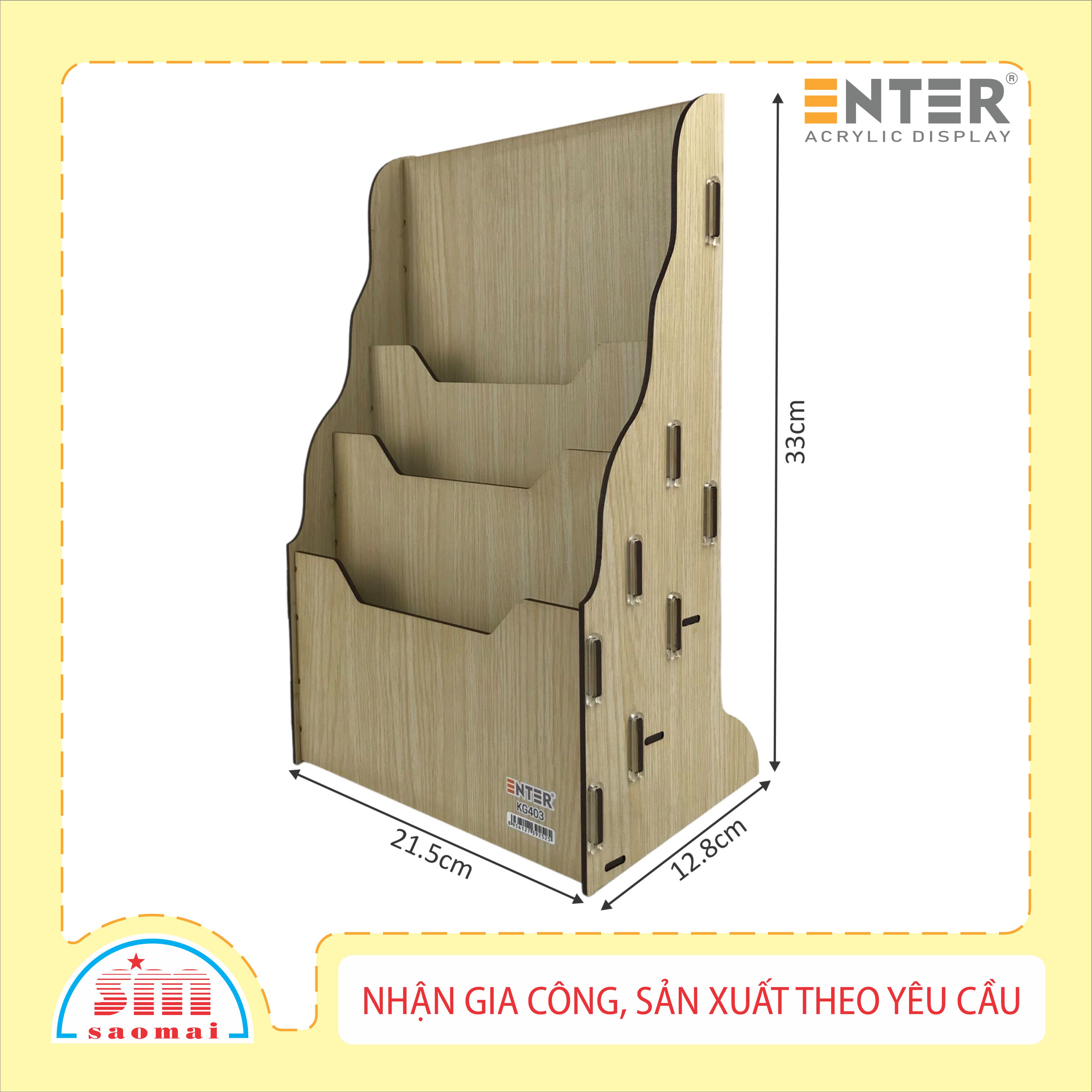 Kệ gỗ 3 ngăn Enter KG403 A4 lắp ráp