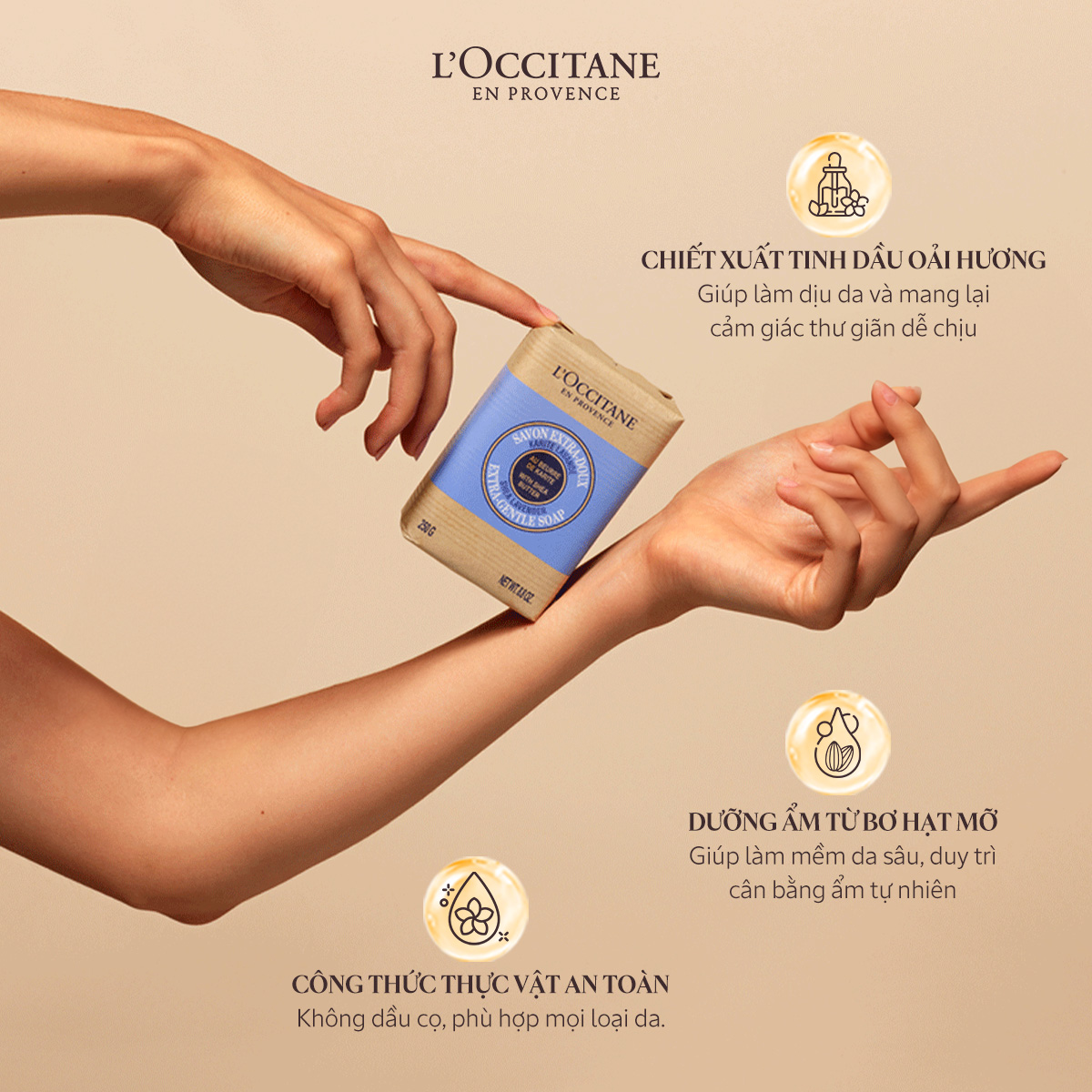 L'Occitane Soap Shea Butter Soap Cleansing and Care for the Body 250g