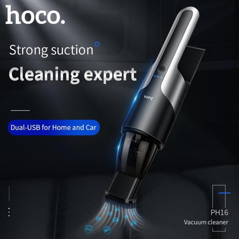 Máy hút bụi xe hơi cầm tay Hoco PH16 chính hãng, pin sạc 2000mAh nhỏ gọn tiện lợi