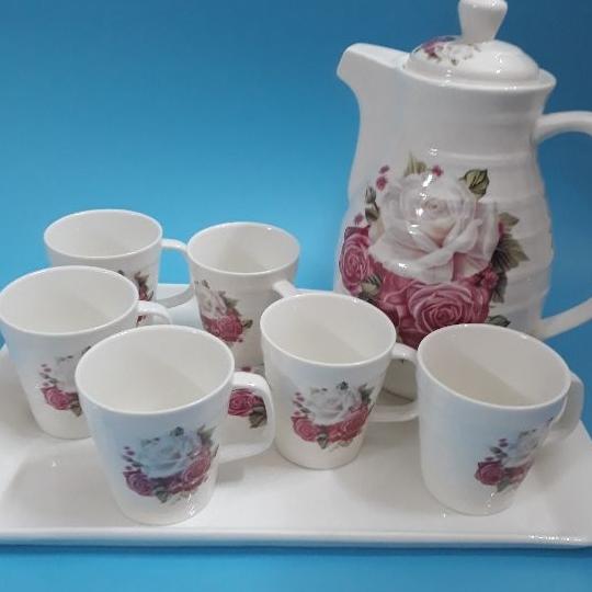 Bộ ấm chén uống trà khay cao 22