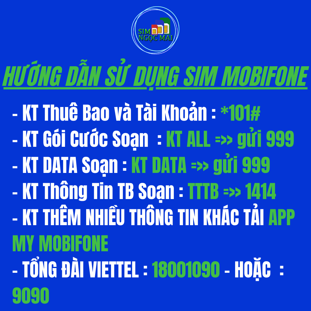 FREESHIP - CHƯA KÍCH HOẠT. Sim 4G Mobifone TK135 Miễn Phí Tháng Đầu 210gb Data - Sim Ngọc Mai