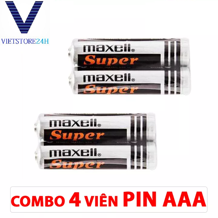 4 viên pin maxell aaa