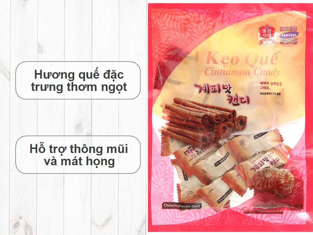 Kẹo quế Cinnamon Candy Cheonnyeonae gói 200g
