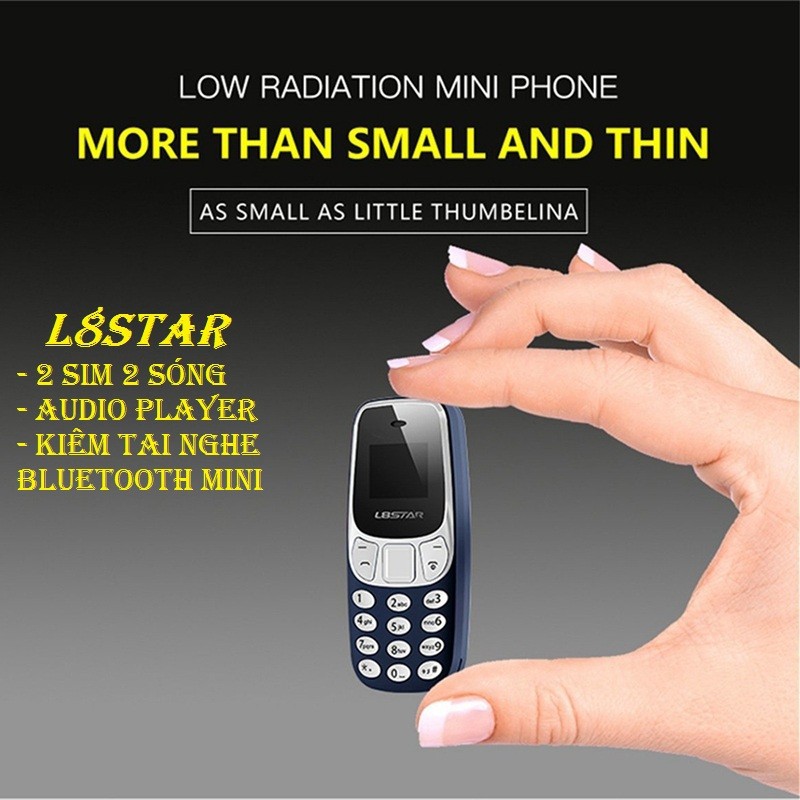 Điện thoại mini  siêu nhỏ  bm10 2 sim siêu dễ thương