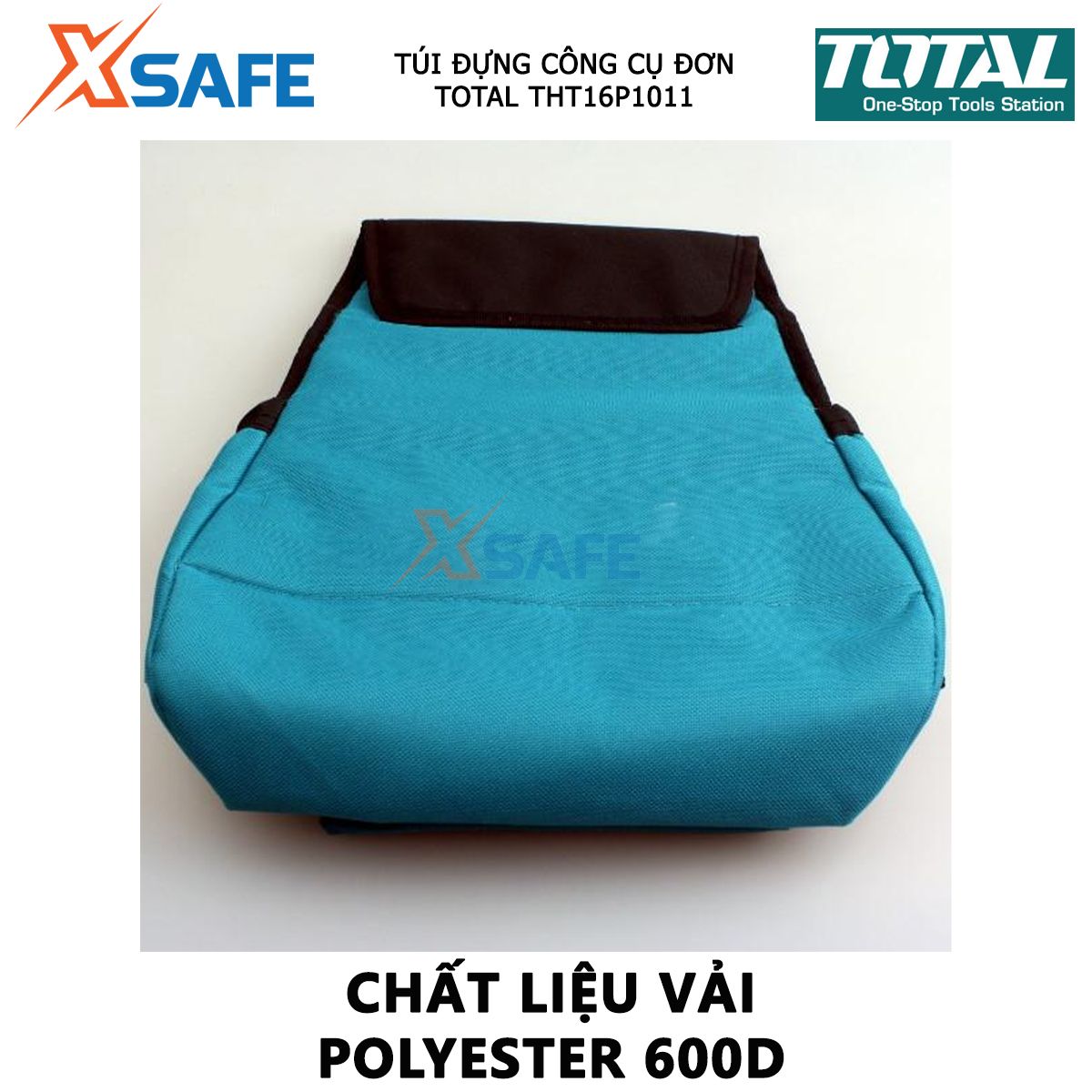 Túi đựng đồ nghề TOTAL THT16P1011, giỏ đựng công cụ kích thước túi L32xW28cm, chất liệu vải 600D polyester chứa các thiết bị