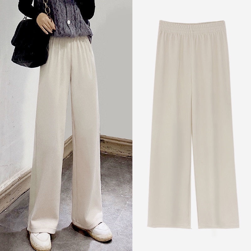 QUẦN NHUNG GÂN TĂM BASIC CẠP CHUN ĐEN BE