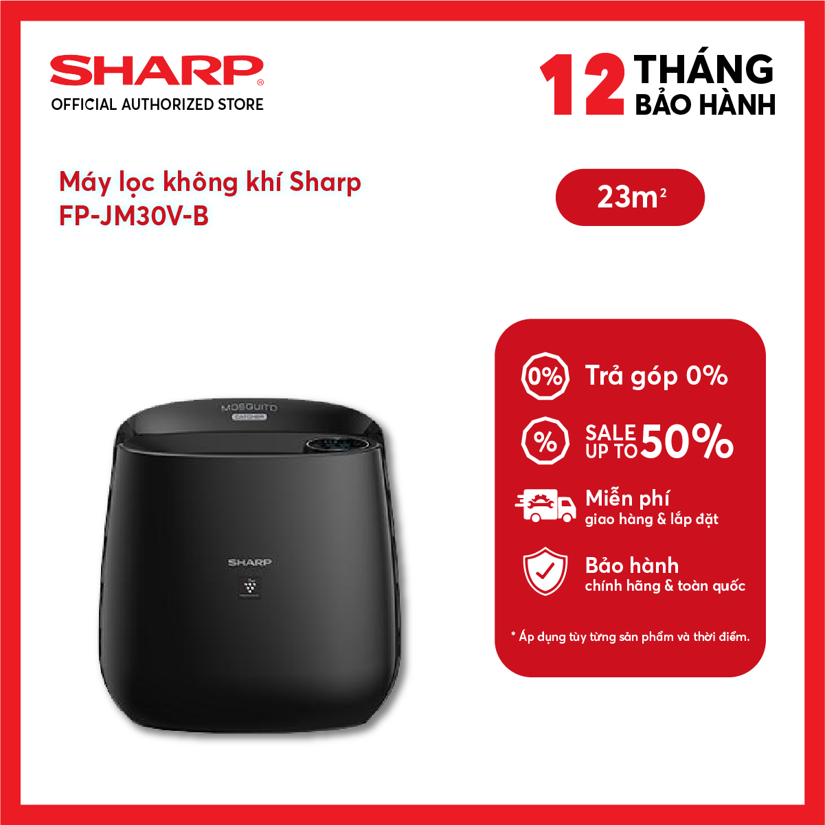 Máy lọc không khí Sharp FP-JM30V-B