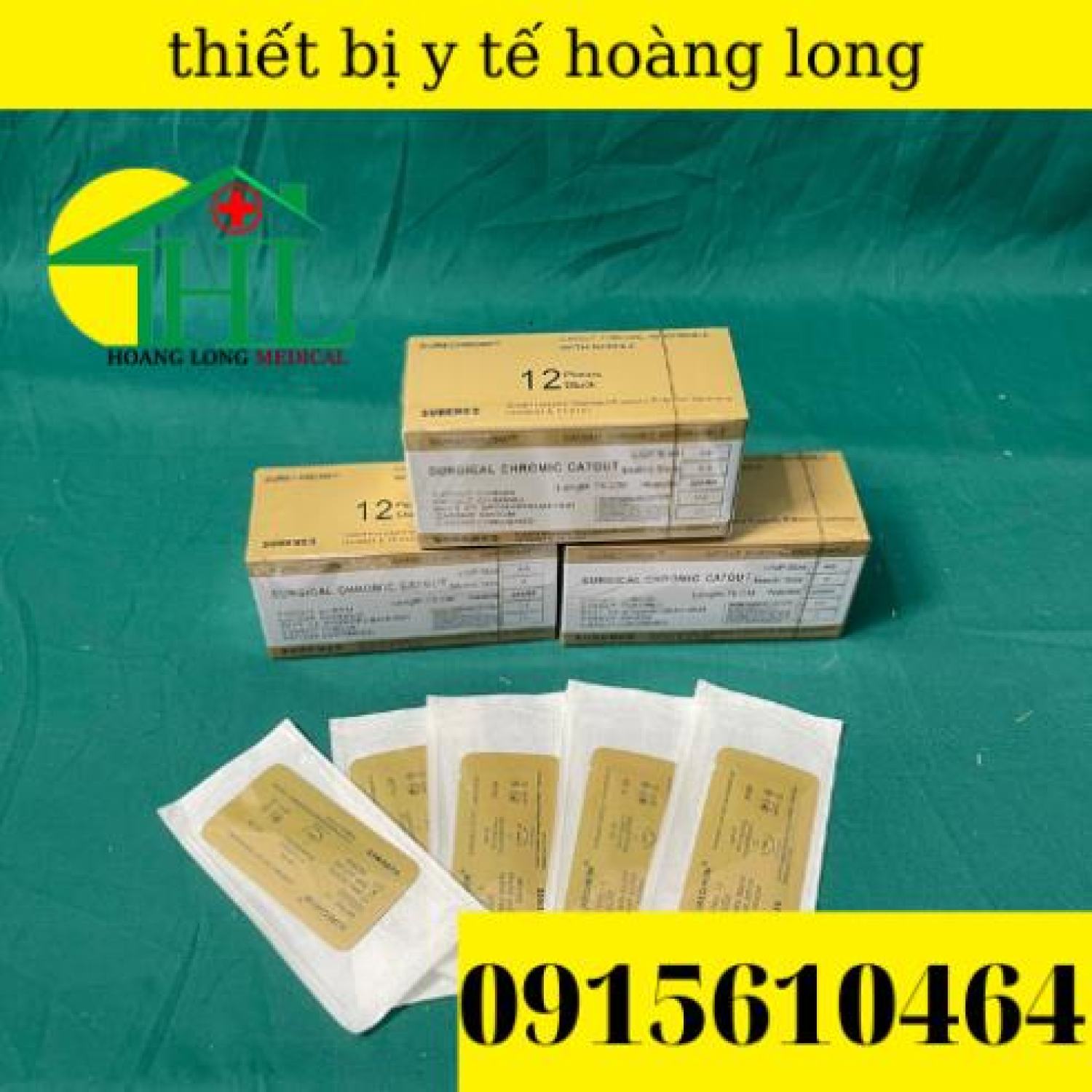 Chỉ catgut size từ số 1 đến số 6 hộp 12 sợi