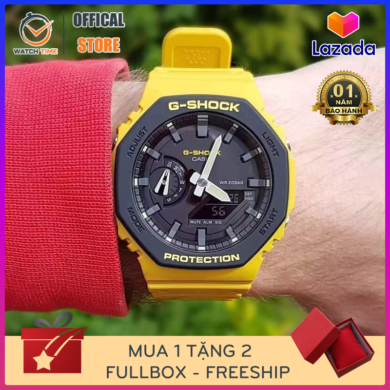 CAO CẤP + TẶNG PIN Đồng hồ G-Shock Nam GA-2100 Vàng - Phong cách thể thao