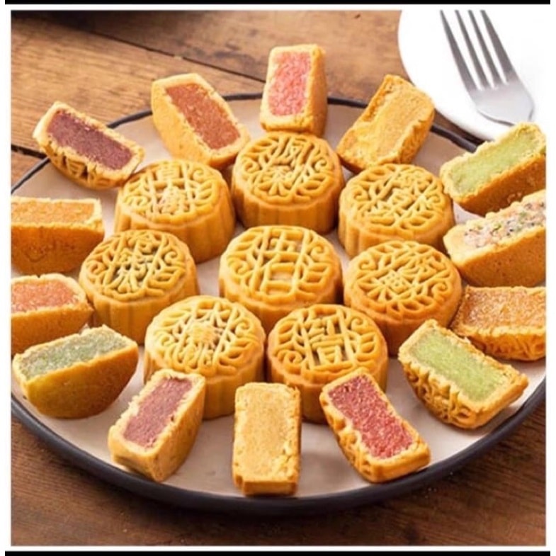 [ Bánh ngọt truyền thống ] Combo 500gr bánh trung thu mini mix vị siêu cute