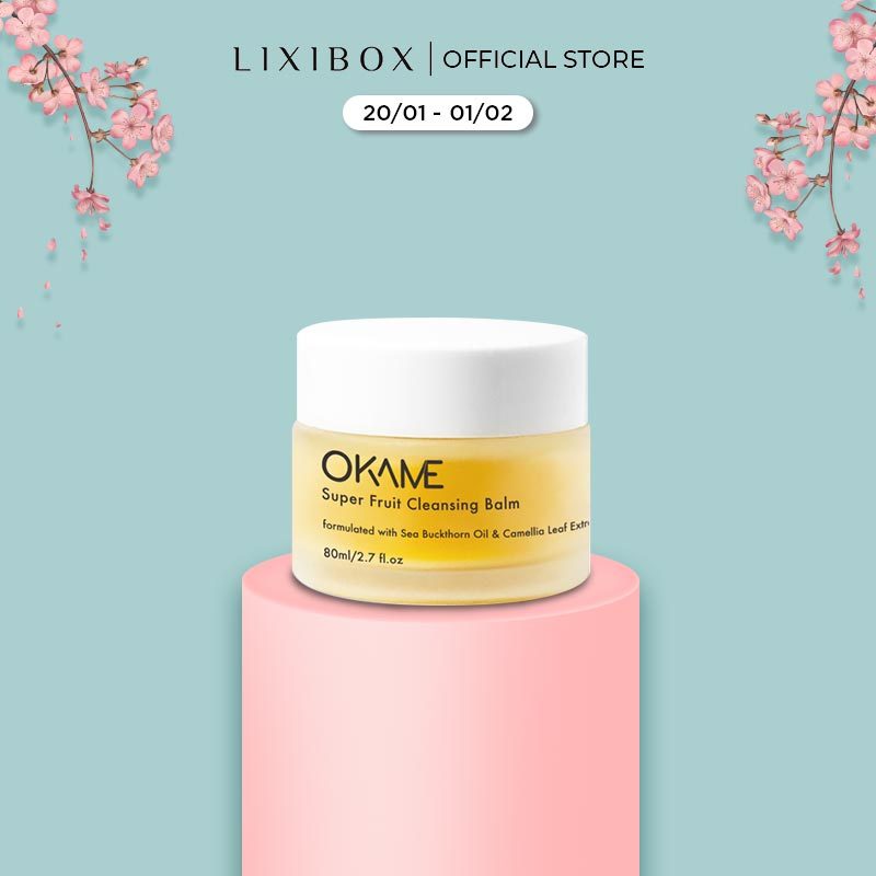 Sáp Tẩy Trang fullsize cho da nhạy cảm và mẹ bầu Okame Super Fruit Cleansing Balm - 80ml nhập khẩu