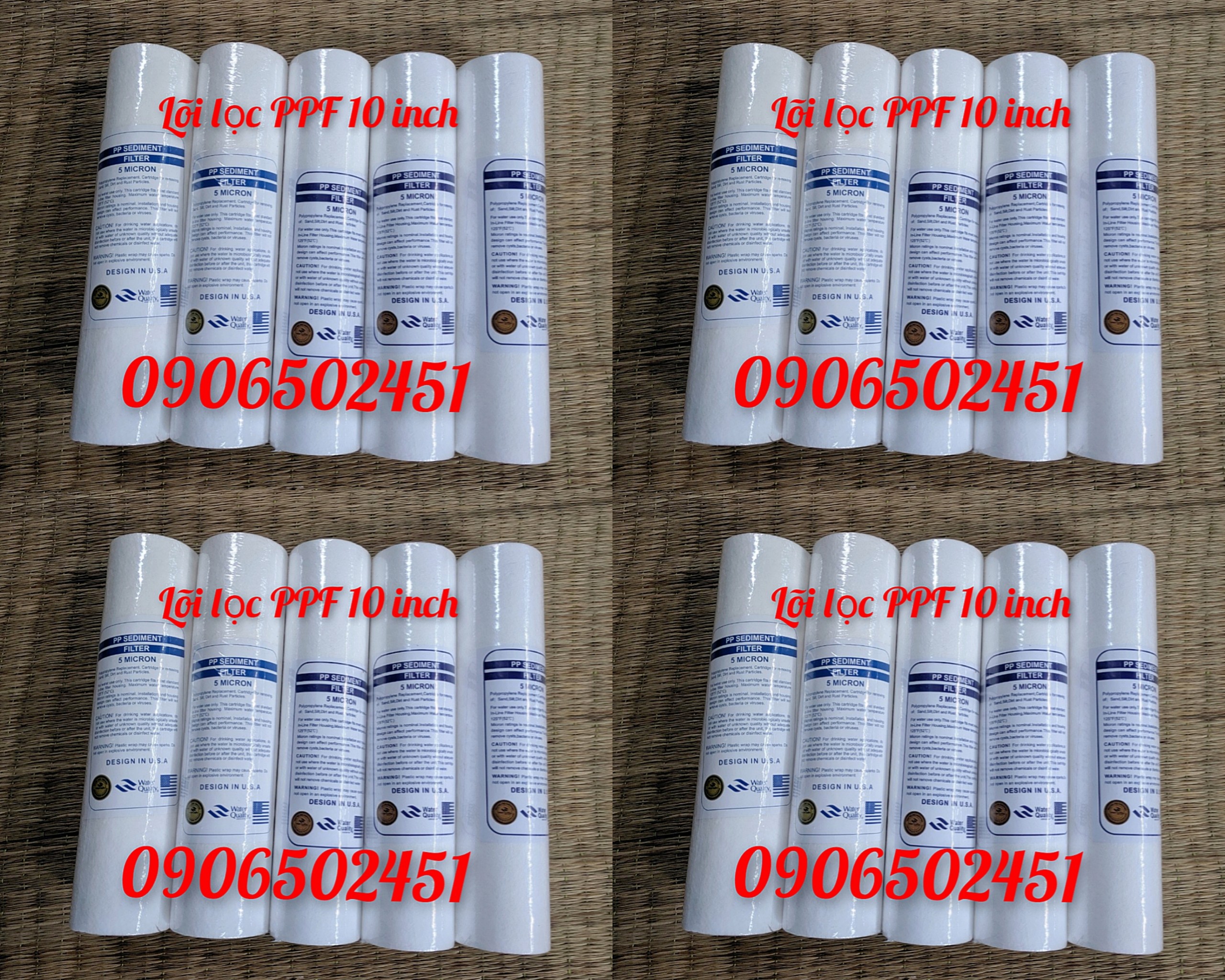 [HCM]COMBO Bộ 20 lõi  lọc nước số 1 PPF 10inch