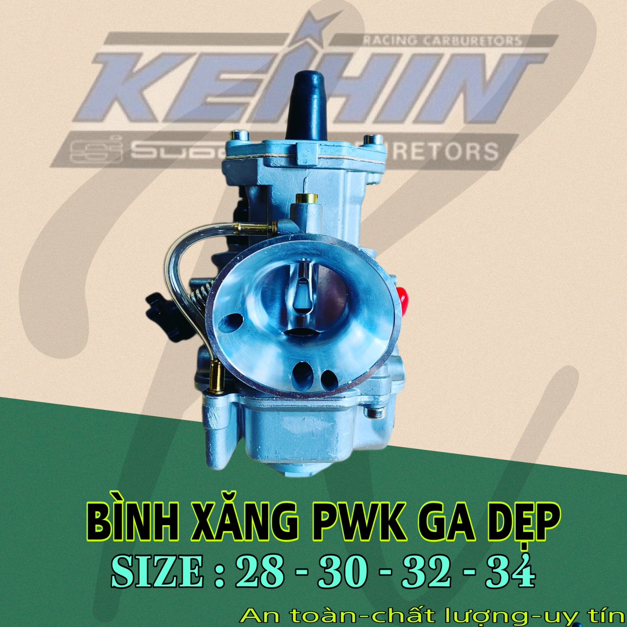 PWK flat gas tank size 28 - 30 - 32 - 34