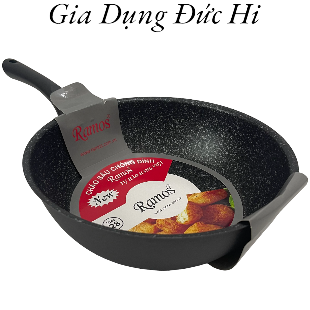 Chảo Sâu Vân Đá Ramos Đủ Size 22cm 24cm 26cm 28cm