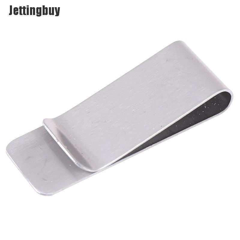 Jettingbuy Slim stainless steel men purse cash money clip wallet credit card holder
