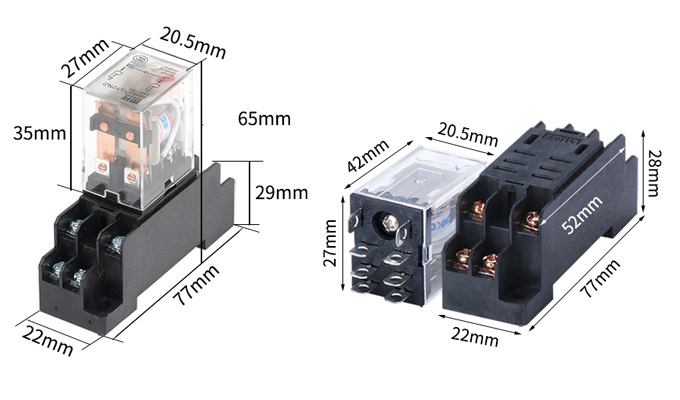 Intermediate Relay 8 Pins 220V 2N