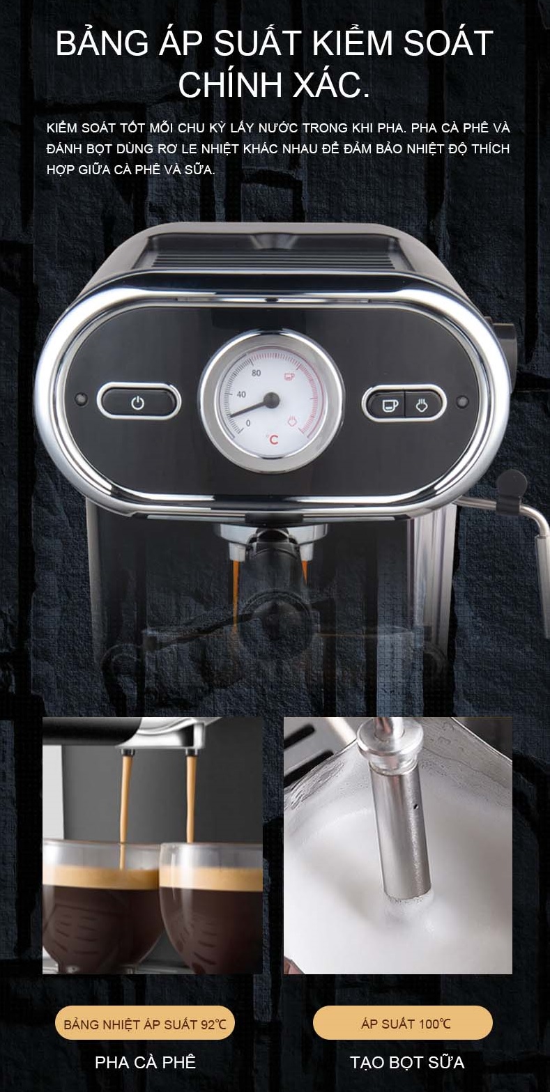 Máy Pha Cà Phê Tiross, Phân Phối Chính Hãng, Bảo Hành 12 Tháng