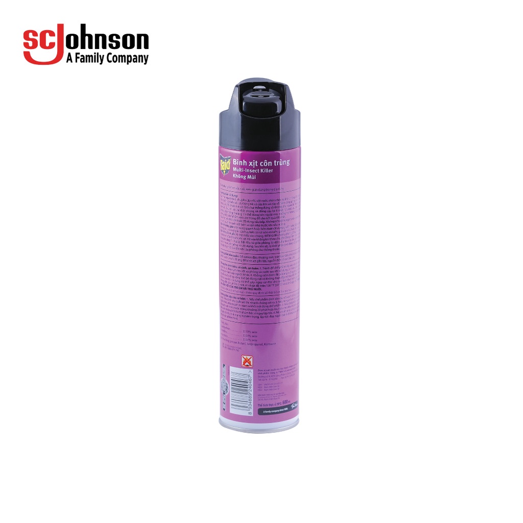 RAID Bình xịt côn trùng Không Mùi thoáng mát 520ml