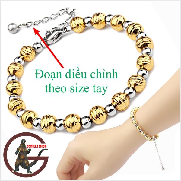 LẮC TAY NỮ Inox BI CÁCH ĐIỆU MẠ VÀNG 24k