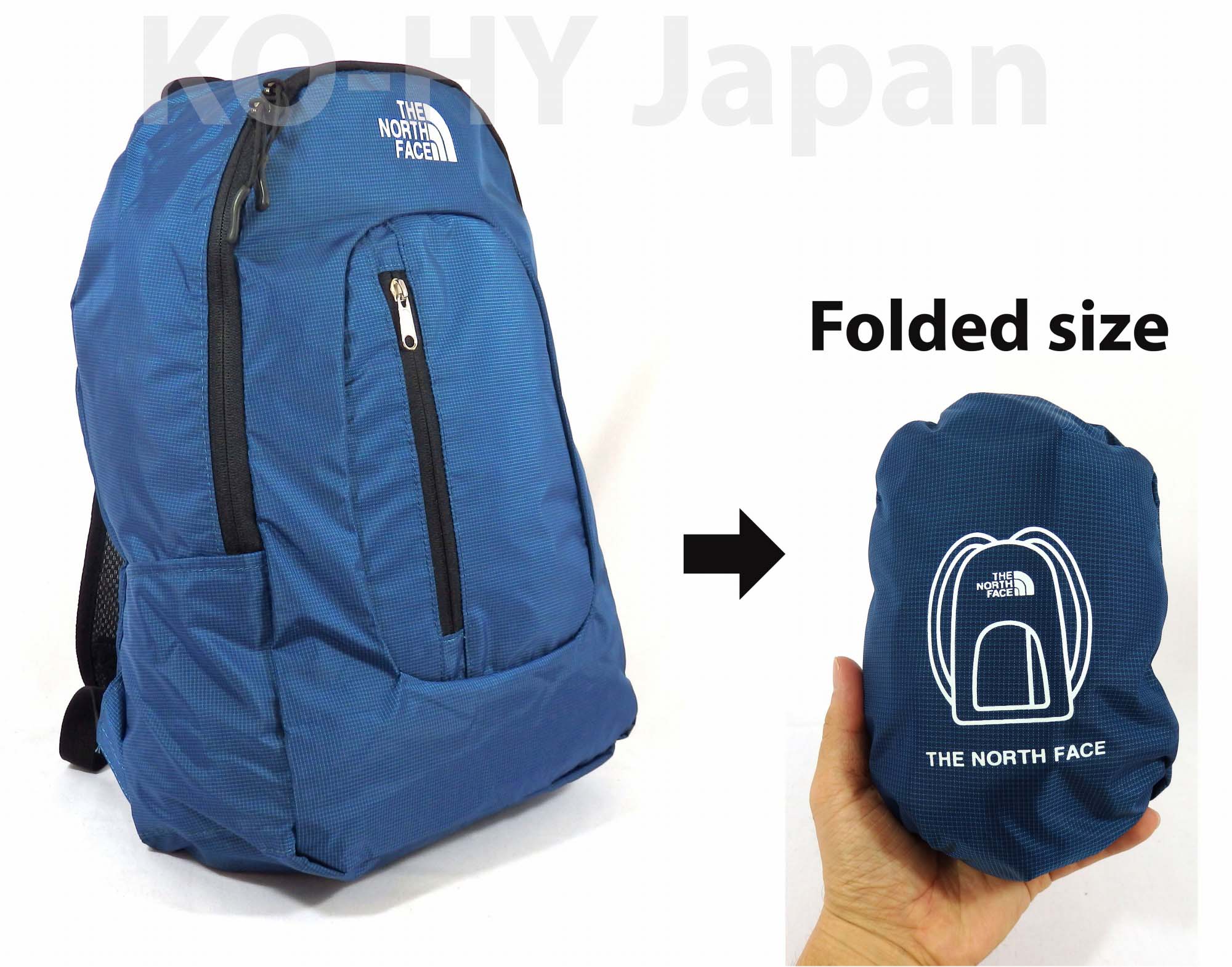 Balo xếp du lịch The North Face Foldable Flyweight backpack type-3-blue