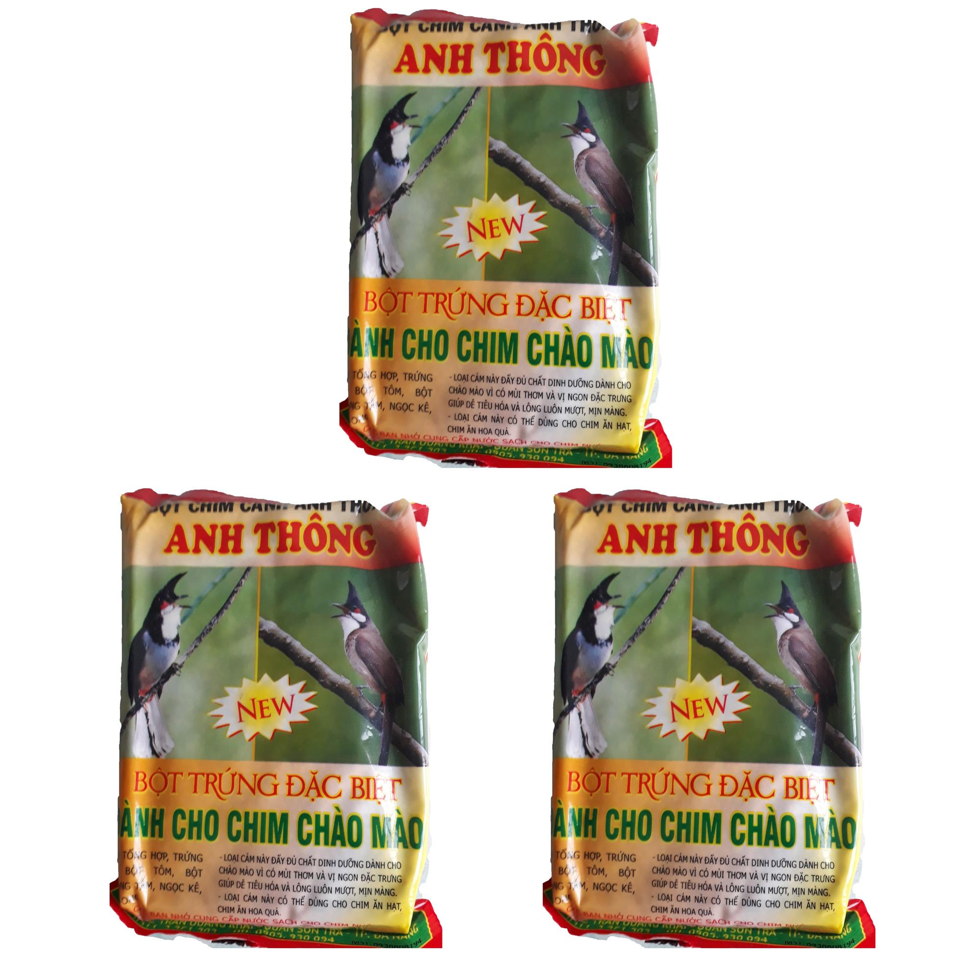 Combo 3 Gói Thức Ăn Chim Chào Mào Anh Thông 150g - Cám Chim Chào Mào