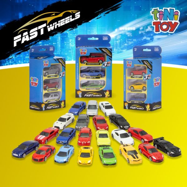 Bộ đồ chơi 3 xe tốc độ FastWheels 3 Inch (Giao mẫu ngẫu nhiên)