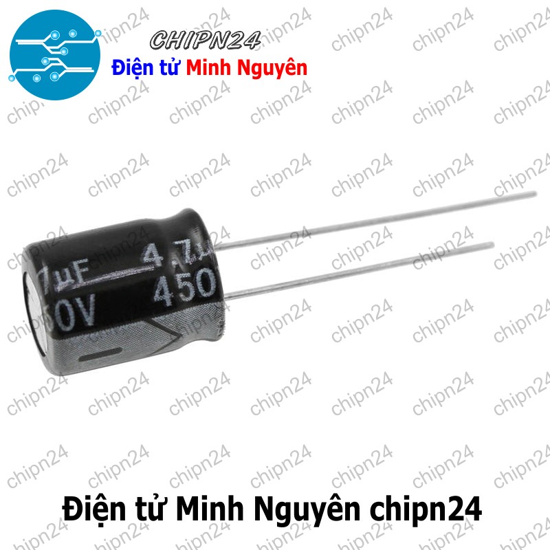[5 con] (F247) Tụ hóa 4.7uF 450V Đen (10x13mm) - HH002321