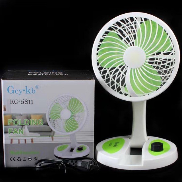 Quạt tích điện có đèn gấp gọn 5811