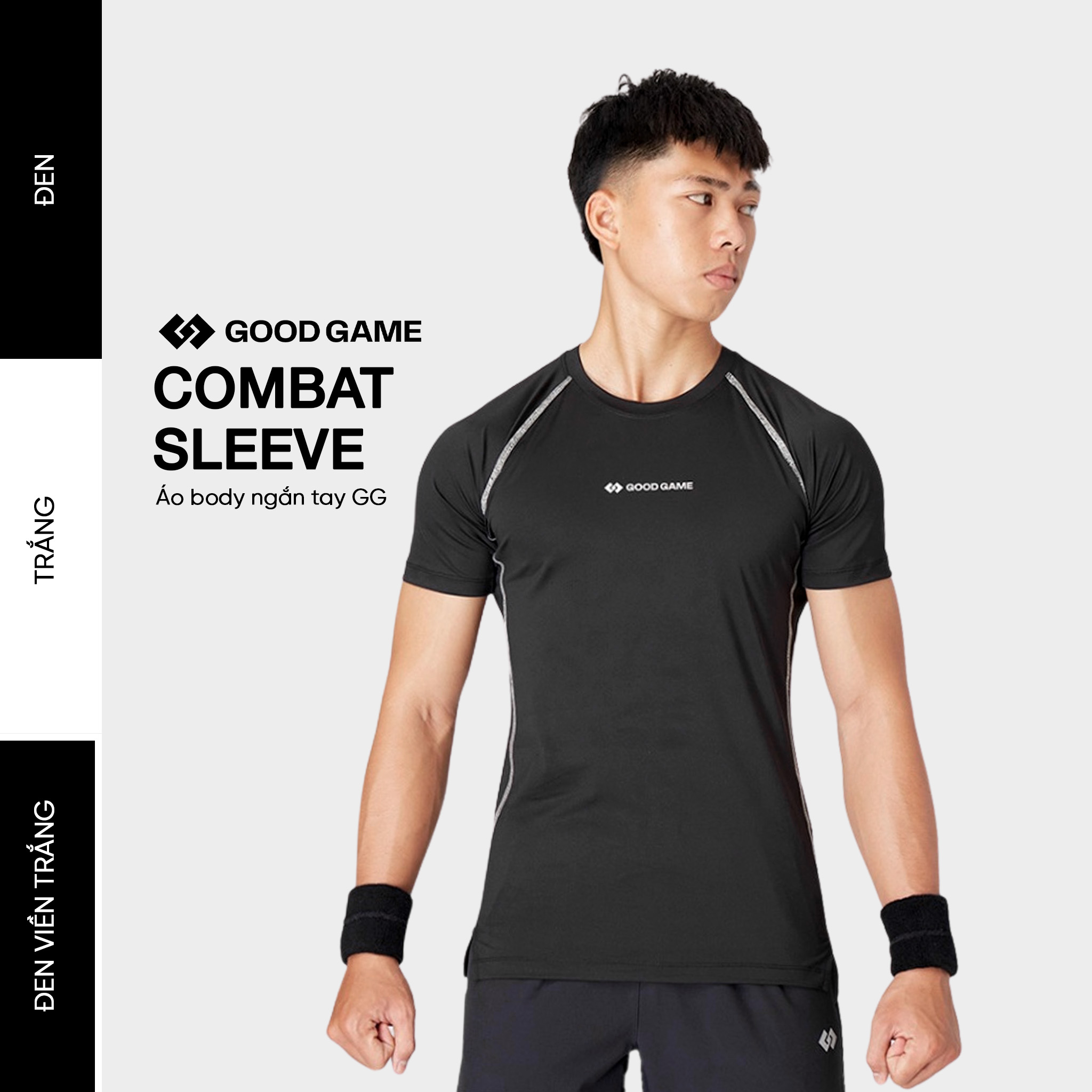 Áo thun thể thao tay ngắn ôm body co giãn thoáng khí nhanh khô good game fit combat