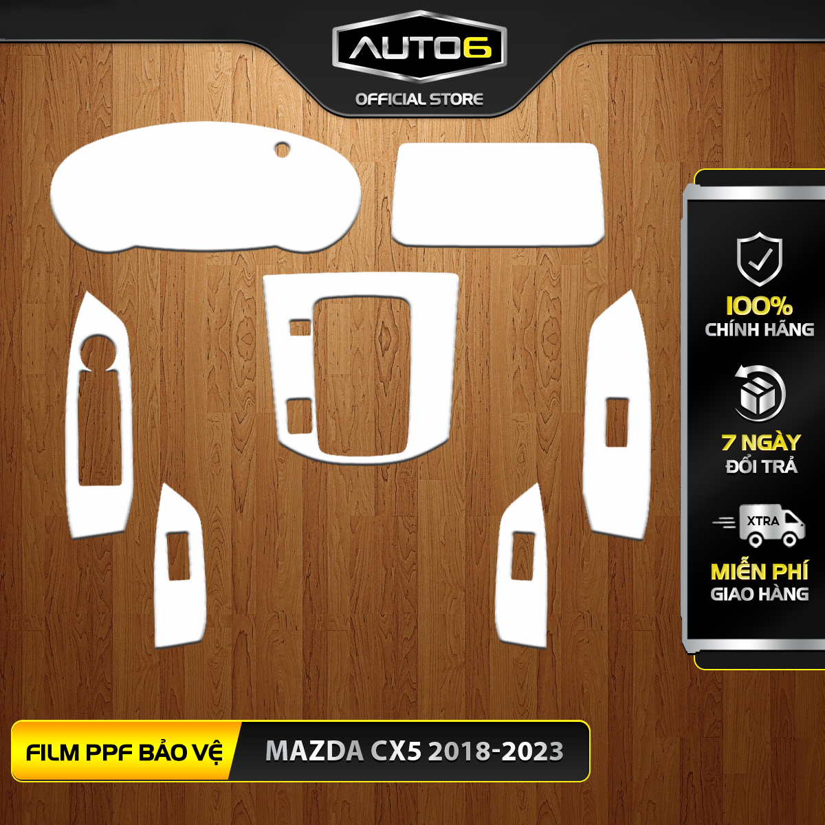 MAZDA CX5 2018-2023- Full bộ dán PPF nội thất AUTO6 [xóa vết xước cũ]
