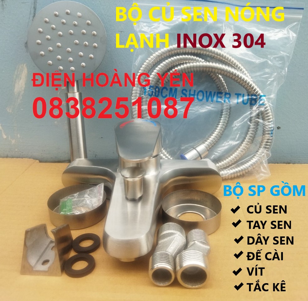 Bộ vòi sen nóng lạnh inox sus 304