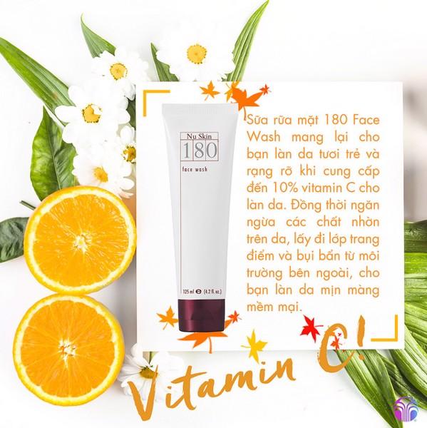 [HCM]Sữa rửa mặt Vitamin C 180 Face Wash Nuskin