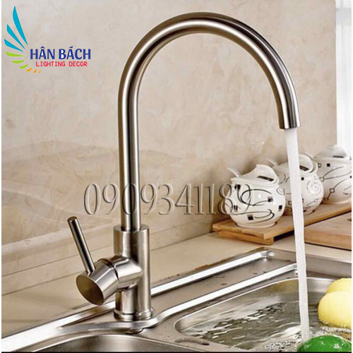 Vòi rửa chén nóng lạnh Inox SUS 304 nguyên khối