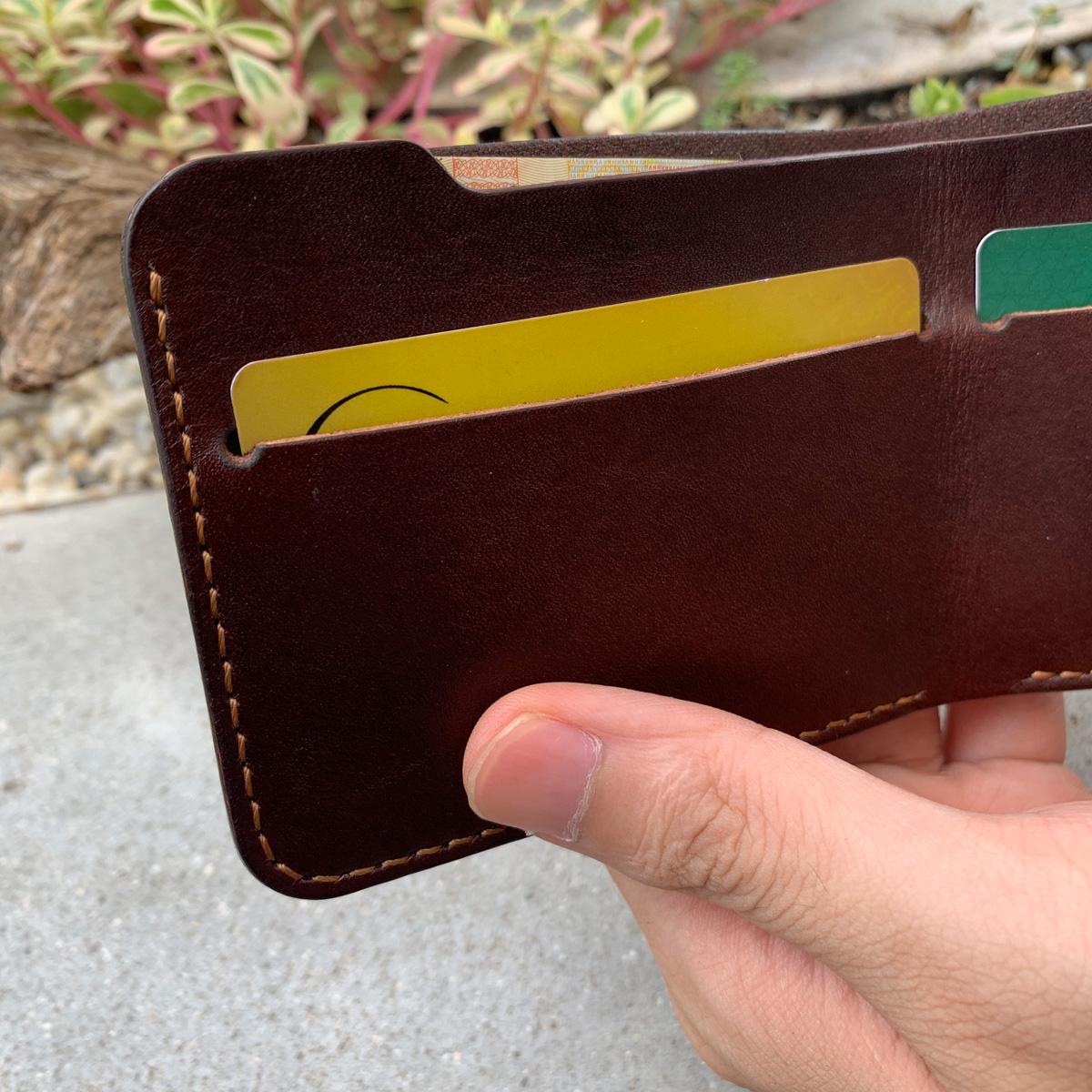 VÍ DA TỐI GIẢN - DA BÒ XỊN - ĐỒ DA THỦ CÔNG DTLEATHER DB261
