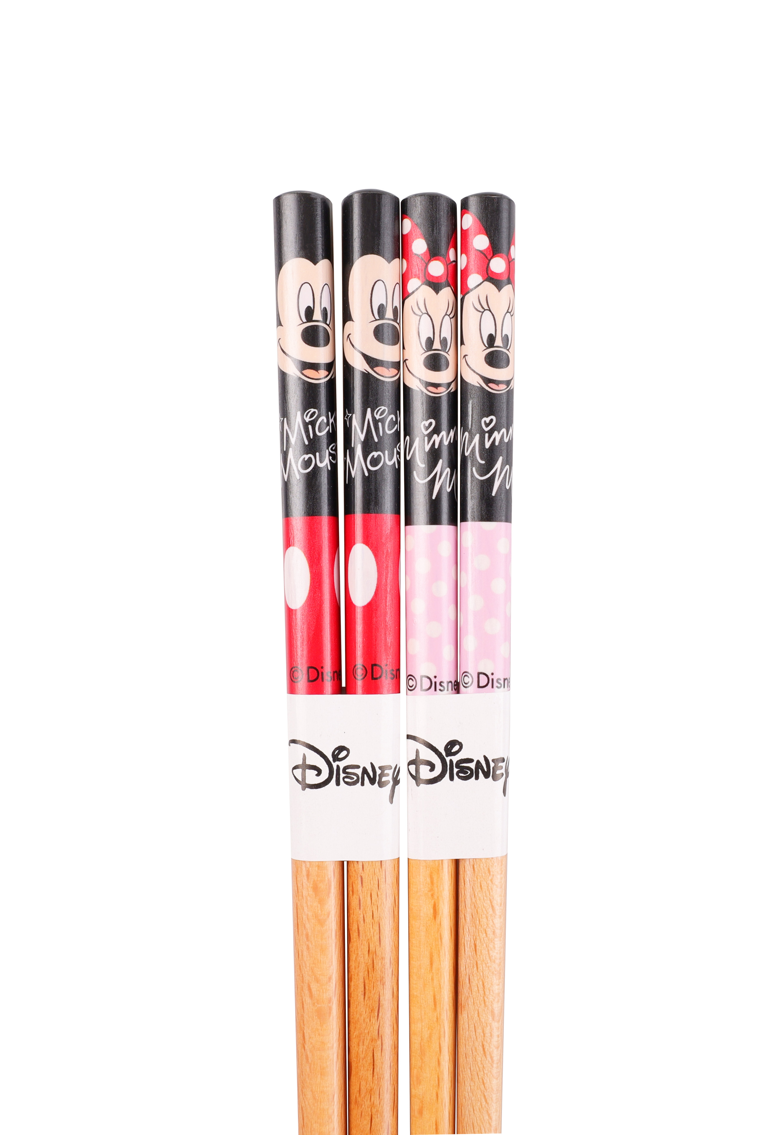 Set đũa gỗ cặp Disney hình Mickey - Minnie
