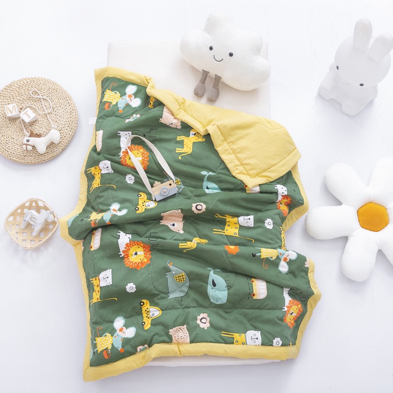 Chăn cotton trần bông mỏng cho bé - Kích thước 120-150cm