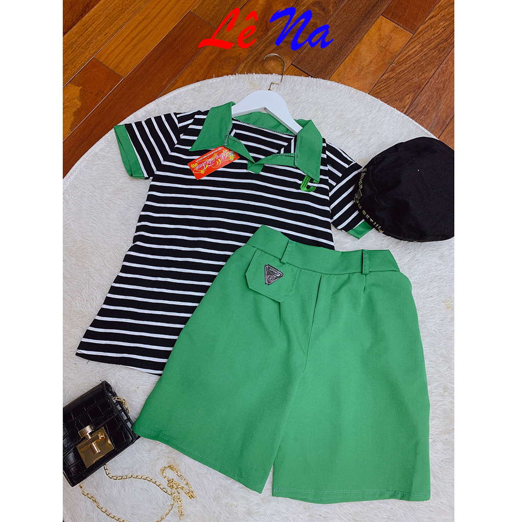 [Nhập LAZFASHION32 - giảm 60K] Set Bộ Chữ C Áo Kẻ Sọc SV27