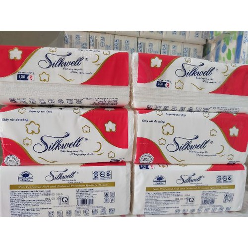 Khăn giấy rút đa năng 100 tờ silkwell