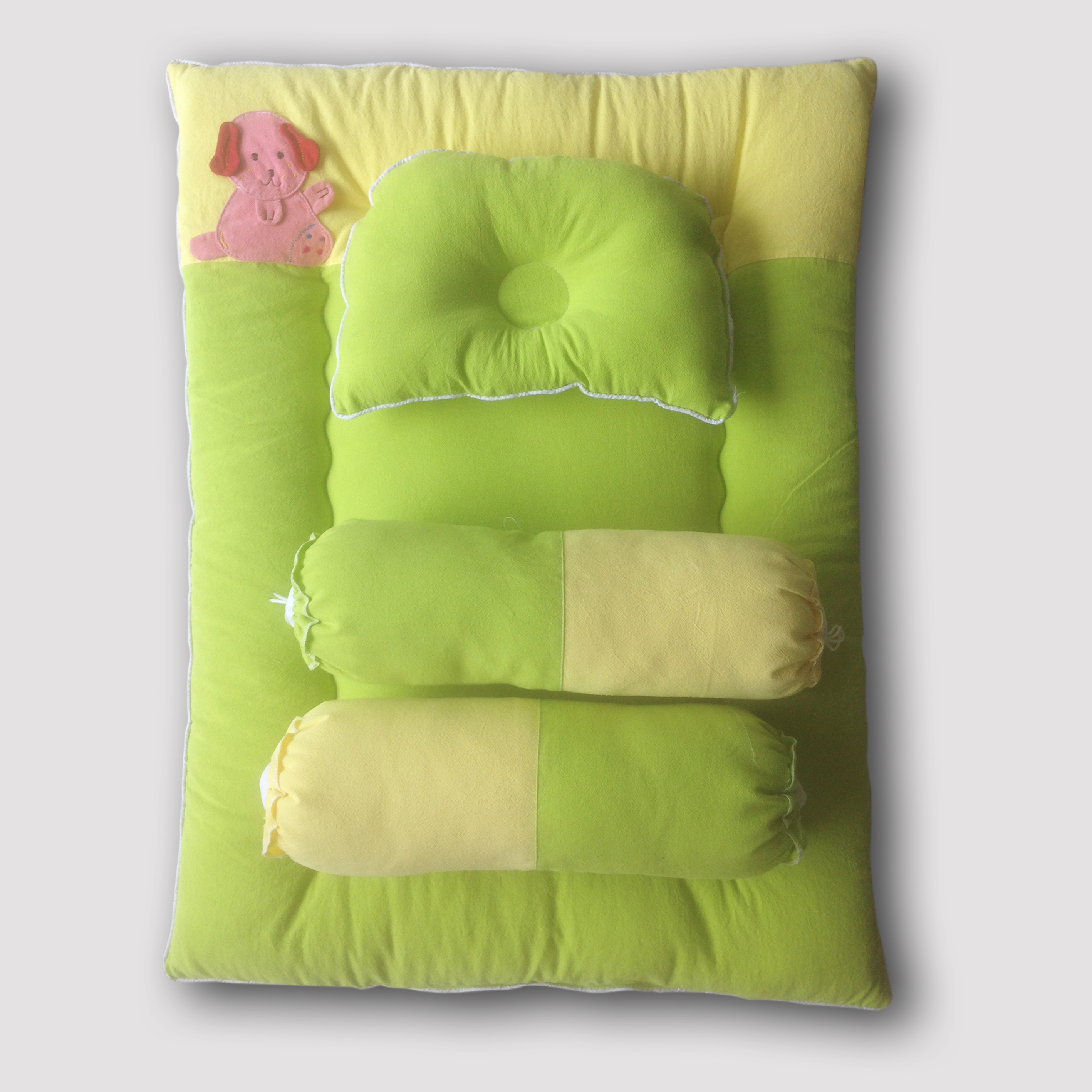 Bộ nệm gối sơ sinh kim home Cara (Cho em bé từ 0-18m)