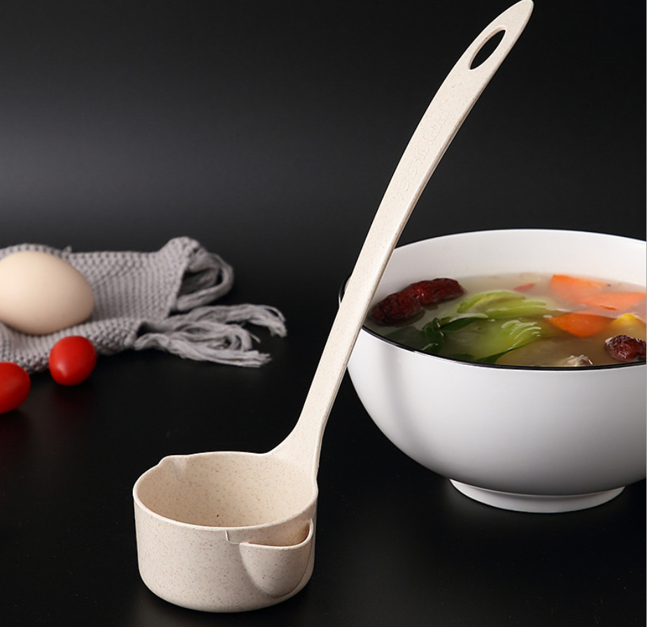 Muỗng canh lúa mạch lọc dầu mỡ 2in1 thông minh