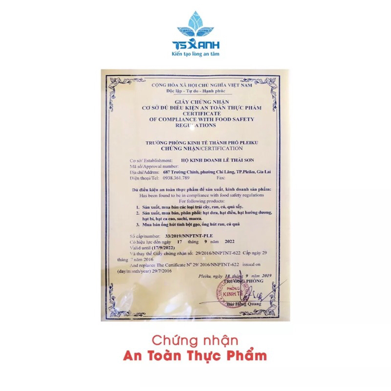 Hạt dưa sạch rang củi Thái Sơn loại đặc biệt 500g