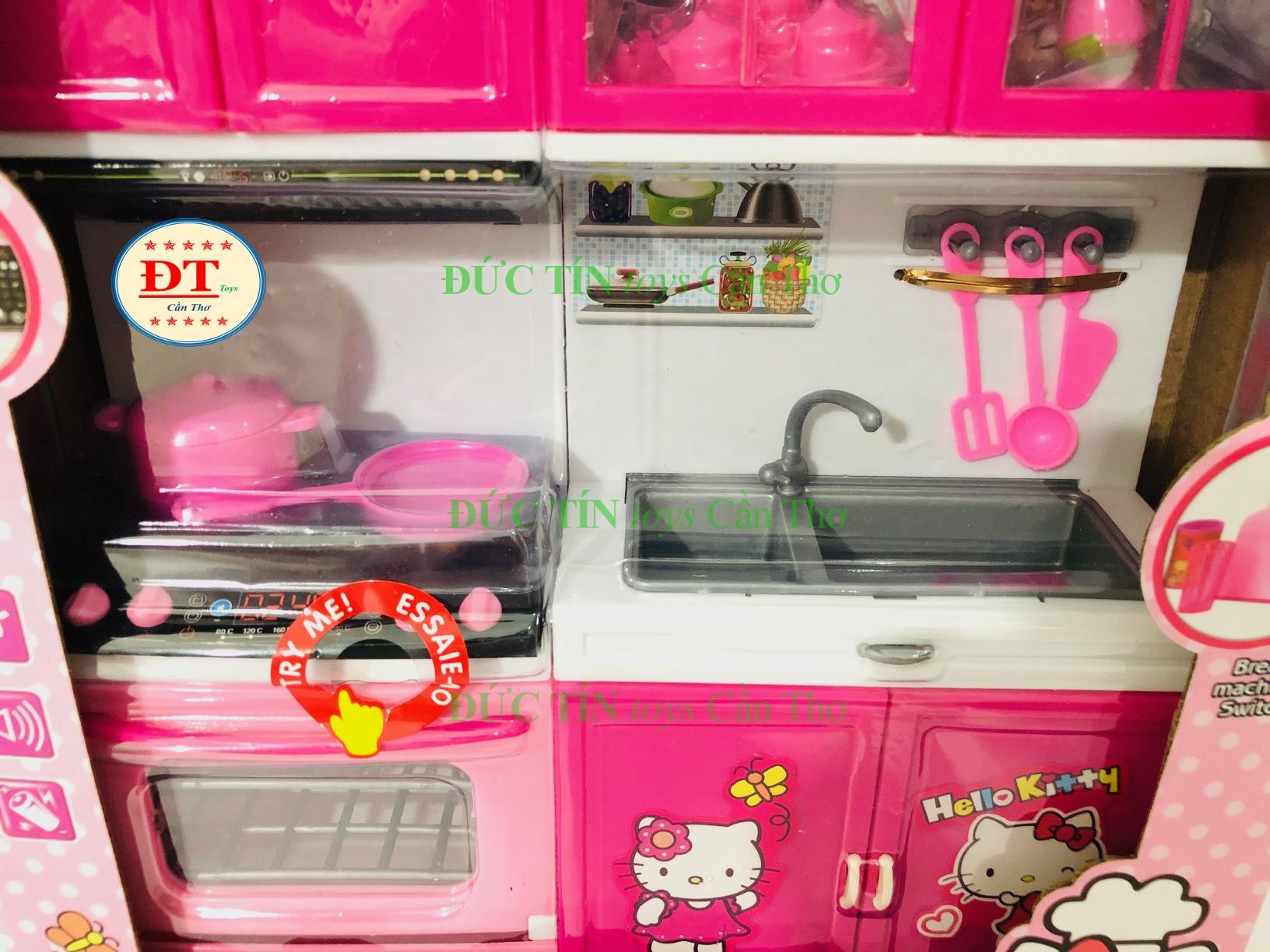 ĐỒ CHƠI NHÀ BẾP KITTY 2 KỆ PIN NHẠC ĐÈN
