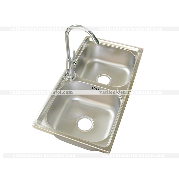 [HCM]Bồn rửa chén 2 ngăn inox – Model 7843LK