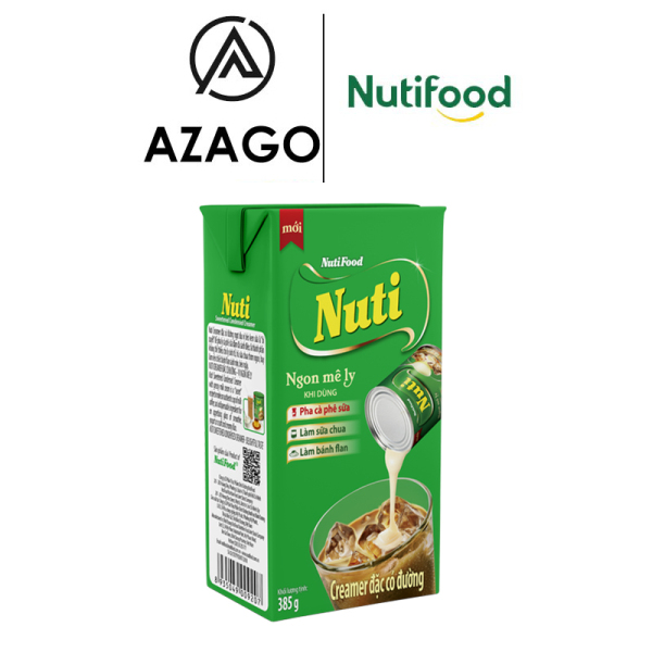 Creamer đặc có đường Nuti (Xanh lá) Hộp 385g SDX01AZ - Thương Hiệu NUTIFOOD - AZAGO