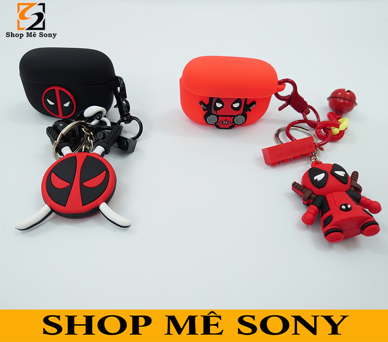 Sony LinkBuds S - Case ốp siêu anh hùng Deadpool kèm móc khóa (WF-LS900N)